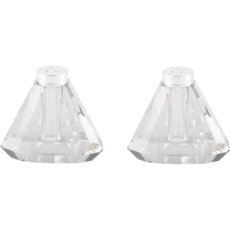 Set Salière et Poivrière en Verre Design Gris pour Table et Cuisine 7 x 5 x 7,5 cm - PANGIVO (1/4)