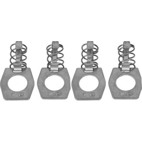 Verrou de porte de chauffe-eau en acier inoxydable, lot de 4, loquet de fixation argenté pour camping-car et caravane (1/5)