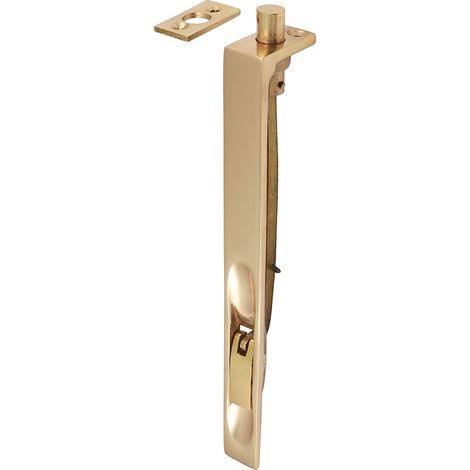 TIMCO Lever Action Flush Bolt Polished Brass - 200 x 19mm