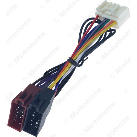 Convient pour Mitsubishi 2007 : câble adaptateur audio ISO mâle vers femelle pour modification de radio, câble d'alimentation CD pour voiture (1/4)