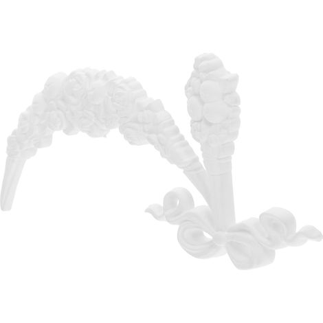 Grand Médaillon de Plafond Blanc en Ps Design Européen Élégant, Installation Facile et Sécurisé pour Décor Intérieur et Luminaires de Plafond (1/5)