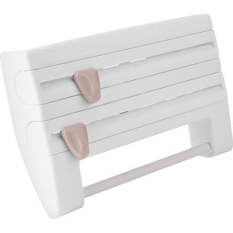 Porte-film alimentaire cuisine, coupe-rouleau de rangement propre et (1/5)