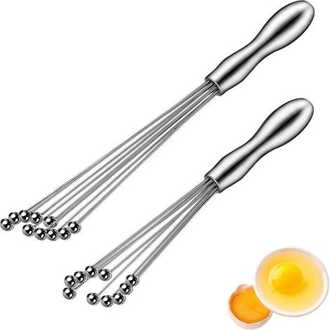 Fouet Cuisine - Inoxydable - 2pcs - 4.525cm et 430cm - Résistant à la chaleur - Pratique (1/4)