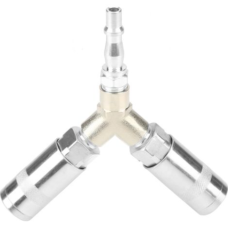 Raccord en Y 3 voies 1/4" BSP pour pompe à air et compresseur, en fer galvanisé (1/5)
