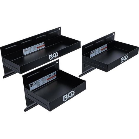 Jeu de Tablettes Magnétiques 150/210/310 mm - 3 pcs - Rangement Pratique et Polyvalent - D-Work
