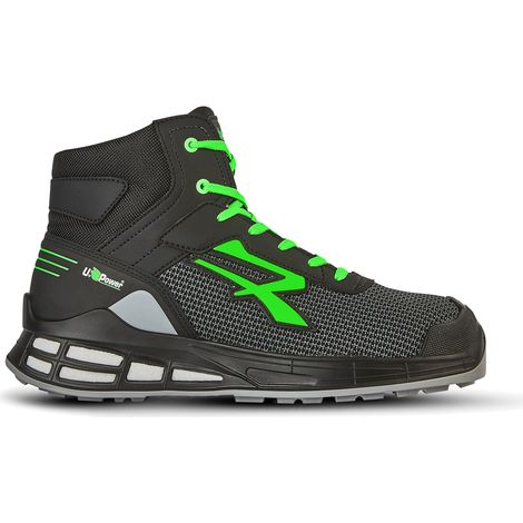 U-Power Barret S3 SRC CI ESD Sicherheitshochschuhe - 43 EU - Anthrazit/Grüne