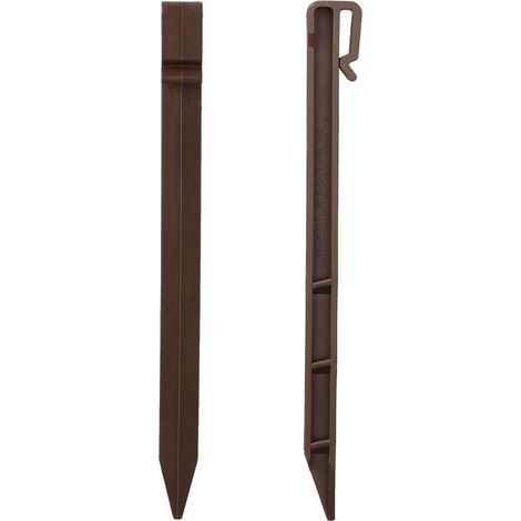 Lot de 20 piquets d'ancrage pour bordure de jardin, piquets en plastique pour bordure de paysage, pour support de plantes tenant des tentes, 25,4 cm