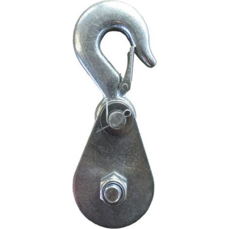 Poulie de levage 1T – Crochet pivotant en acier forgé – Bloc d'arrachage pour cordes jusqu'à 1/2" – Installation facile pour chantiers (1/5)