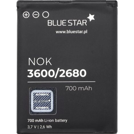 Bluestar Akku Ersatz kompatibel mit Nokia 2680 Slide / 3600 Slide 700 mAh Austausch Batterie Accu Nokia X3-02 BL-4S (1/3)