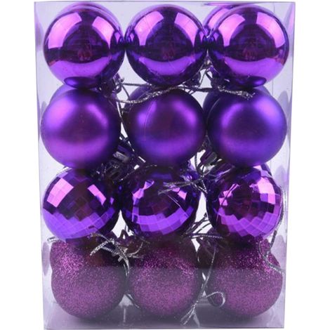 Boules De Noël - 24 Pièces - Diamètre 4 Cm - Plastique Électroplaqué - Décorations Pour Arbre De Noël (1/2)