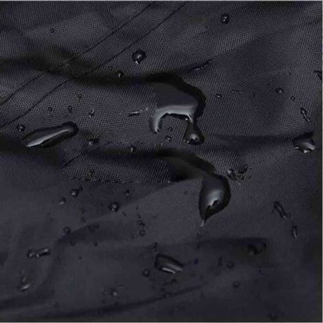 Funda protectora para conjunto de salón de jardín cuadrado de 120x120x74cm, impermeable y resistente a los rayos UV, color negro. (1/2)