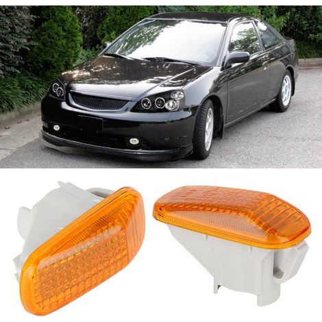Seitliche Blinkerleuchten passend für Honda Civic CR-V, Paar Positionsleuchtengläser, direkter Ersatz, bernsteinfarben, robuster Kunststoff, wasserdicht, 12V. (1/5)