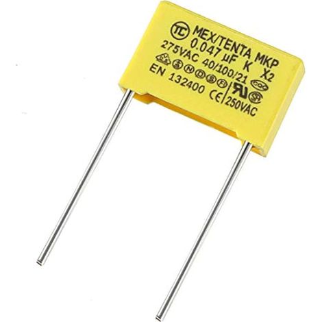 Condensateur de sécurité MKP X2 0.047µF 275VAC, film polypropylène, pas de broche 13.5mm, lot de 5 (1/5)