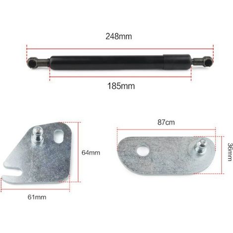 Fahrzeugmodifikation: Heckklappenheber und Stoßdämpfer-Stützstange, passend für Ford F-150 (2015–2020) (1/4)