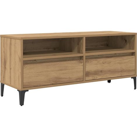 Meuble TV,Banc Tv Moderne,Meuble De Rangement avec tiroir Chêne artisanal 100 x 34,5 x 44,5 cm CFW96855 (1/5)