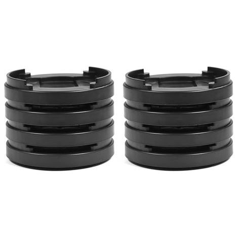 8-teiliges Set Kunststoff-MultiSlot-Möbelfüße Anti-Rutsch-Matte Bettstopper Fußmatte für Tisch, Schreibtisch, Sofa und Stühle (Schwarz) (1/5)