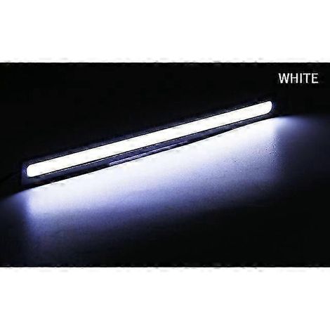 Barre lumineuse LED 17 cm pour voiture, phares de véhicule, feu arrière de moto, 12 V, feux de jour automatiques, couleur blanche (lumière blanche) (1/5)