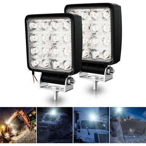 SWANEW Arbeitsscheinwerfer LED 12v, 2x 48W Scheinwerfer für Traktor, Auto LED Strahler LKW, Offroad, PKW Zusatzscheinwerfer IP67 Wasserdicht Rückfahrscheinwerfer SUV (1/5)