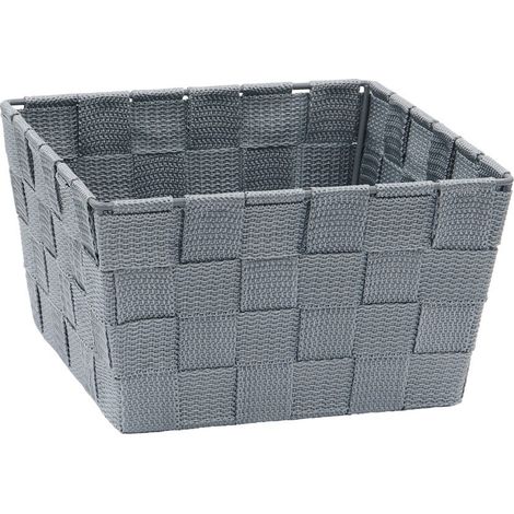 Vichy Square Nylon Storage Basket, Grey (1/4)