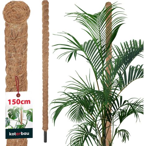 KOTARBAU® Tuteur Plante - Tuteur Coco - ⌀ 3.2 x 150 cm - Fibre de Coco - Tuteurs pour Monstera - Marron - pour Plantes Grimpantes (1/5)