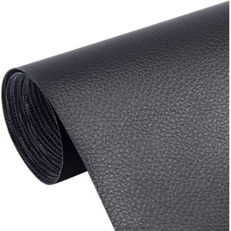 Pack de 5 patches en cuir auto-adhésifs 20 x 30 cm – Noir pour réparation de sièges auto, canapés, vestes – Cuir PU durable (1/5)