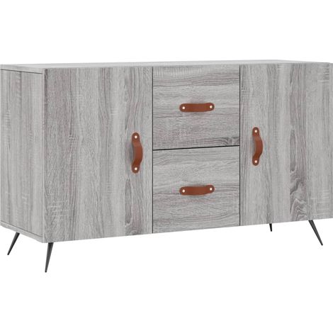 Credenza cassettiera mobile contenitore organizer cucina soggiorno salotto sonoma 100 x 36 x 60 cm legno ingegnerizzato grigio 020036260