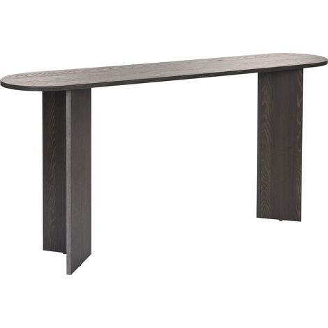 Console ovale effet bois noir 150 cm - Malva (1/5)