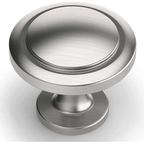 Lot de 12 Bouton de Meuble Bouton Porte Cuisine Rond Boutons de Porte Alliage de Zinc Bouton Porte Placard Nickel Brossé Bouton Porte Poignée Cuisine