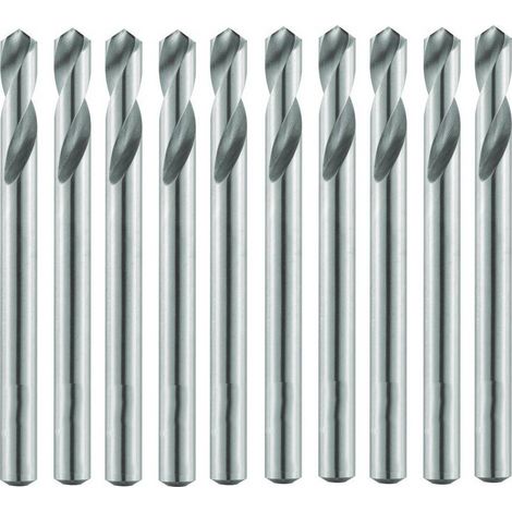 10 Forets HSS Court Pointe Fendue pour Rivets - Carrosserie, Tôlerie 118° D. 4.2 x Lt. 55 x Lu. 17 x Q. 4.2 mm x Z2 - Diamwood