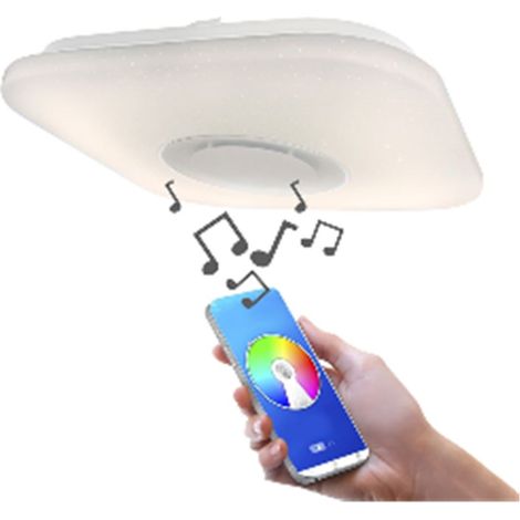 Plafonnier LED avec haut-parleur 52 W 2160 lm RGB intelligent