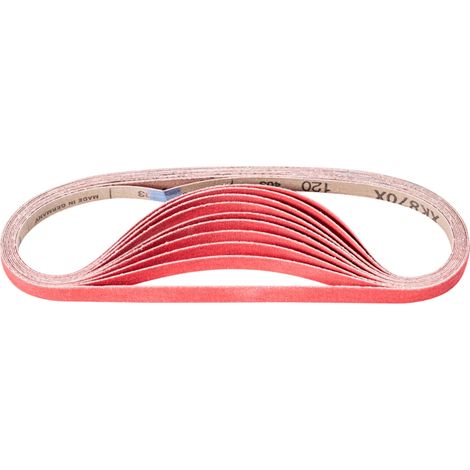 PFERD TOOLS Keramikkorn Schleifband BA 12x610mm CO-COOL120 für Edelstahl-Schliff mit Bandschleifer (100) 100 Stk (1/5)