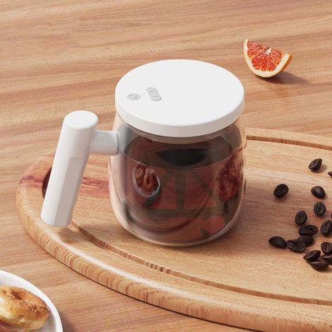 KLVGTIFS PU - Mixeur Électrique 400 Ml, Mixeur Rapide Et Léger, Rechargeable Par Usb, Idéal Pour Le Bureau, La Maison Et Les Dortoirs (Blanc)