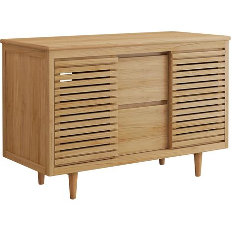 Mobile sotto lavabo su piedini in teak 120 cm - TORAJA (1/5)