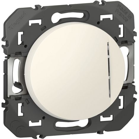 Legrand – Interrupteur va-et-vient lumineux Dooxie blanc – Voyant bleu pour localisation nocturne – Installation rapide sans outil – IP20 10A