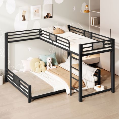 Cama litera metálica en L 90x200 y 140x200 OKMYHOME (1/5)