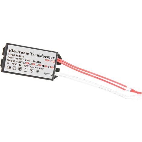 Transformateur électronique 110V vers 12V, alimentation intelligente 60W, convertisseur de tension, driver pour LED et appareils basse tension (1/5)