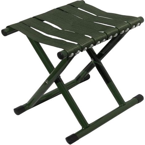 Mini silla plegable para camping，reposapiés ligero y estable para actividades al aire libre，acampar y hacer barbacoas (verde) (1/5)