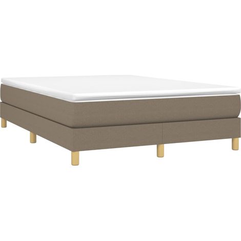 Struttura Letto a Rete a Molle Tortora 140x190 cm in Tessuto vidaXL