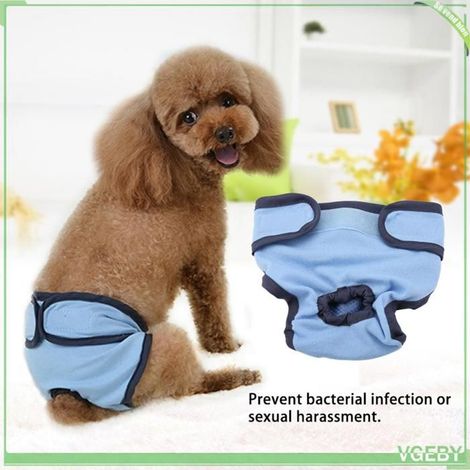 Pantalon physiologique chien - FAFEICY - Pantalon hygiénique - Polyester doux - Scratch facile - Élastique ajustable (1/5)
