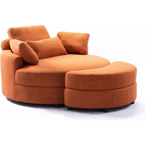 Fauteuil Confortable YHL Voyura Q-MYD-2306-DARKBROWN Tissu Avec Coffre De Rangement - Brun Foncé
