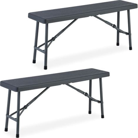 Set da 2 panchine per birra, effetto legno (1/5)