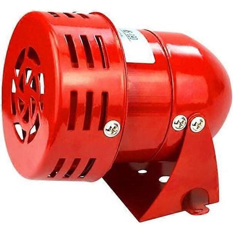 Sirène d'alarme extérieure puissante 220 V, 120 dB, avec moteur LED rouge et klaxon métallique. Alarme pour bateaux et industrie. (1/5)