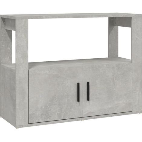 Credenza cassettiera mobile contenitore organizer cucina soggiorno salotto 80 x 30 x 60 cm legno ingegnerizzato grigio 020032098