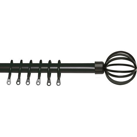 ASTA METALLO EXT KIT NEVADA NERO - 125-245 CM
