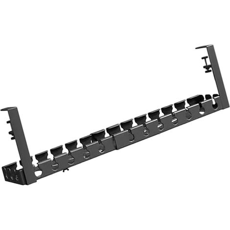 Support de câble robuste pour bureau - Longueur extensible - Avec plateau d'outils d'installation - Solution de rangement sous le bureau - Support de gestion des fils sous la table (1/5)