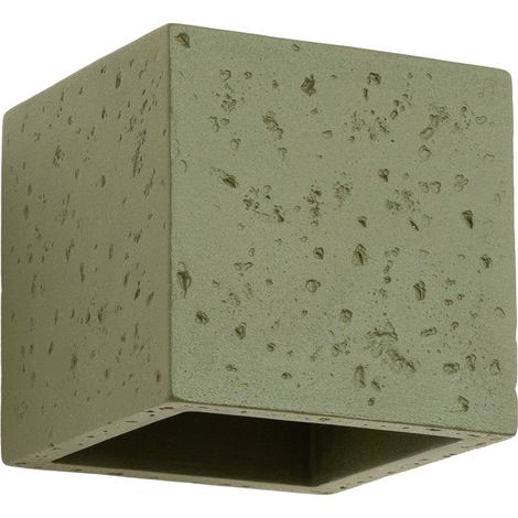Lampada da parete Quad verde oliva 10x10x12cm Sollux (1/5)