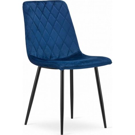 Sedia Turin - velluto blu navy x 1