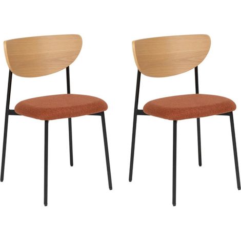 Lot de 2 Chaises Design "Jaisa" 81cm Ambre (1/4)