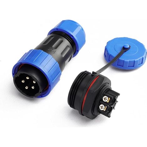 TY24 Waterproof 5 Pin LED Wire Connector, Seamless Screw Clamp Terminals, Reverse Mount, Easy Installation for Submersible and Underwater Equipment (1/5)
