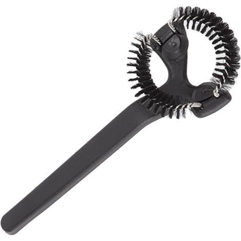 Brosse de nettoyage pour porte-filtre, manche plastique amovible, poils en nylon, ronde, 58mm / 2,3in, pour machine à café (1/5)
